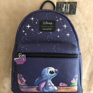 NWT Loungefly Disney Stitch Starry Night Mini Backpack